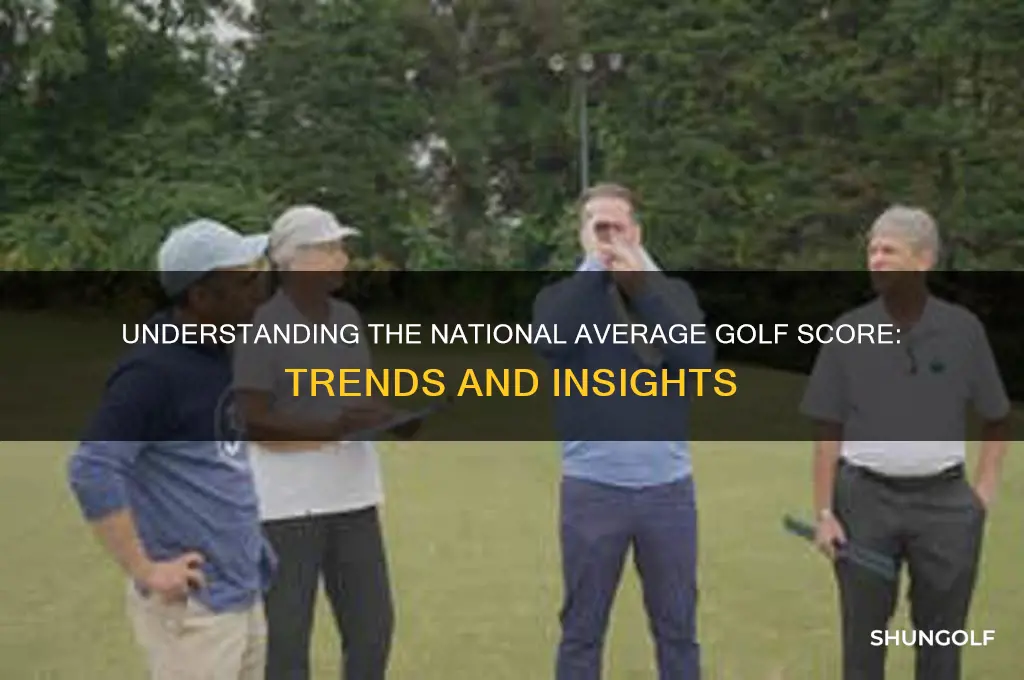 what is the national average golf score