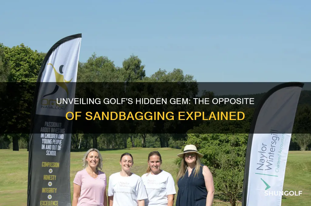 what is the opposite of sandbagging in golf