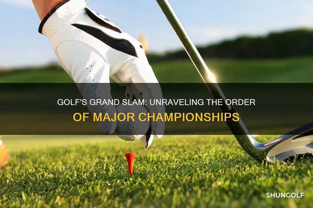 what is the order of golf majors