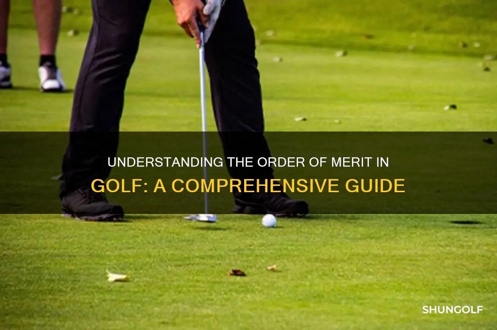 what is the order of merit in golf