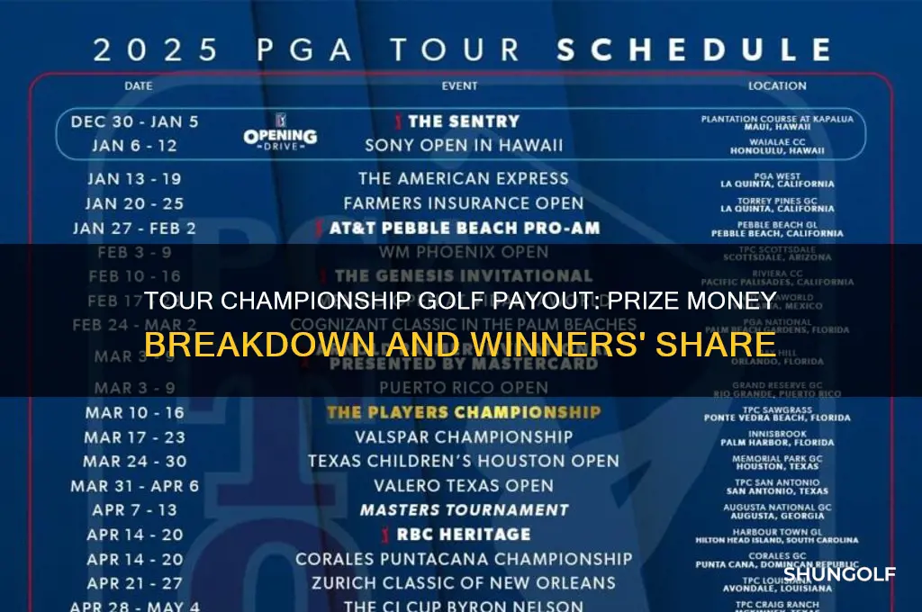 what is the payout for the tour championship golf