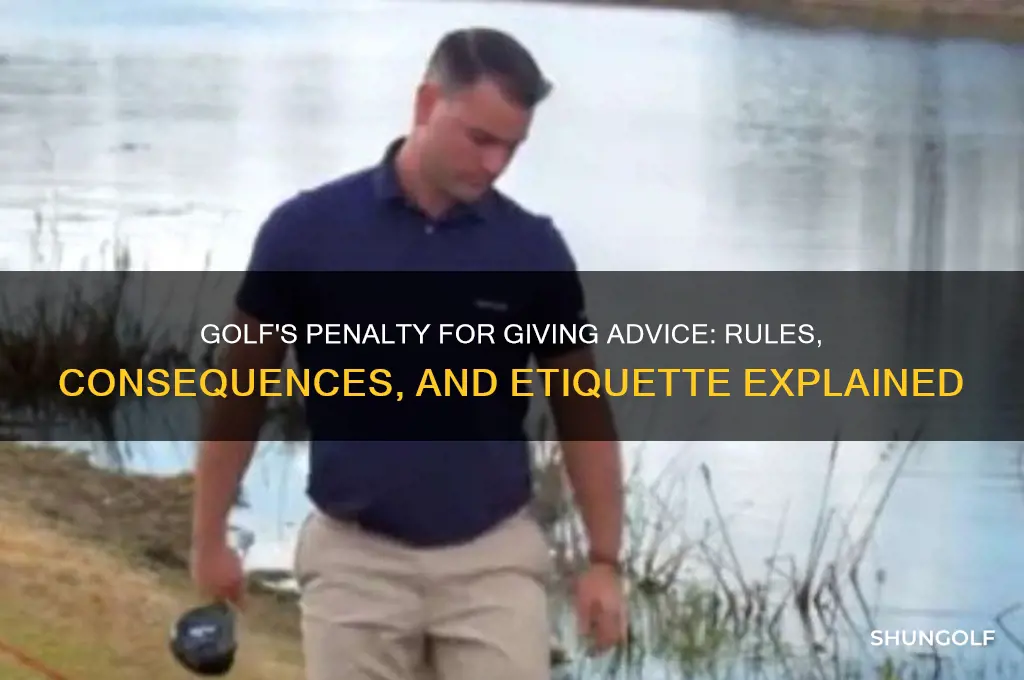 what is the penalty for giving advice in golf