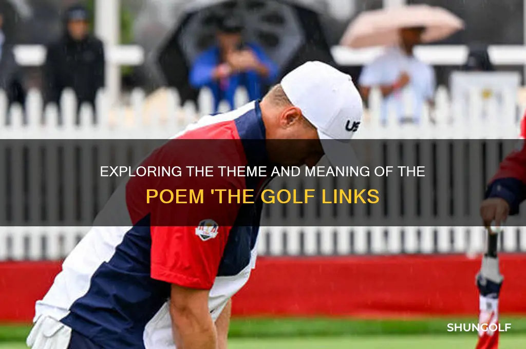 what is the poem the golf links about