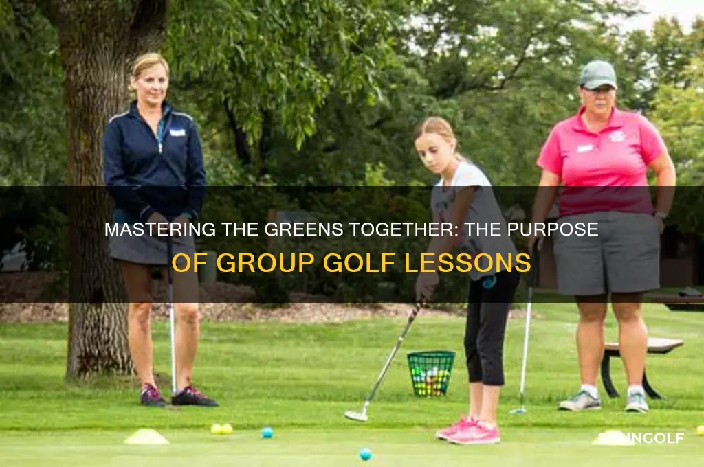 what is the purpose of group golf lessons