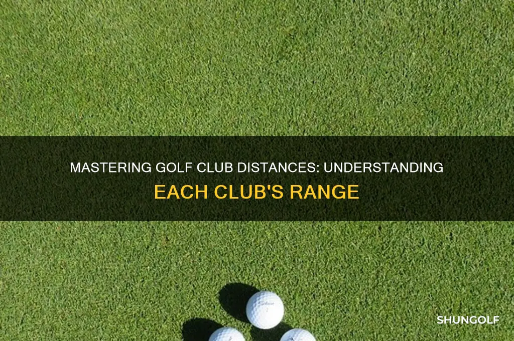 what is the range of each golf club