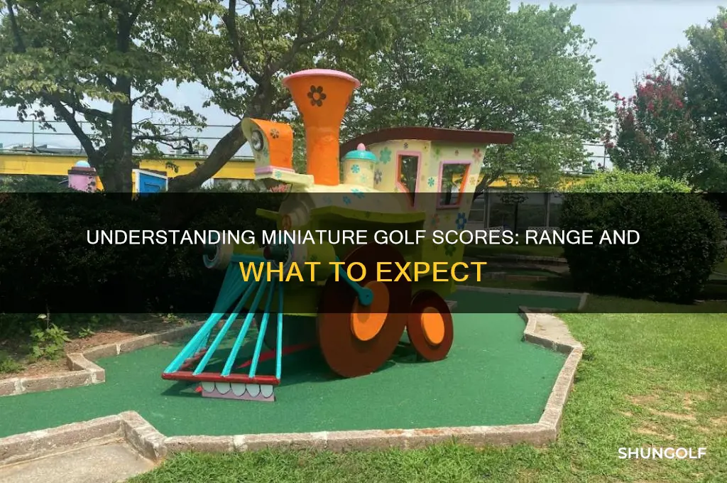 what is the range of miniature golf scores