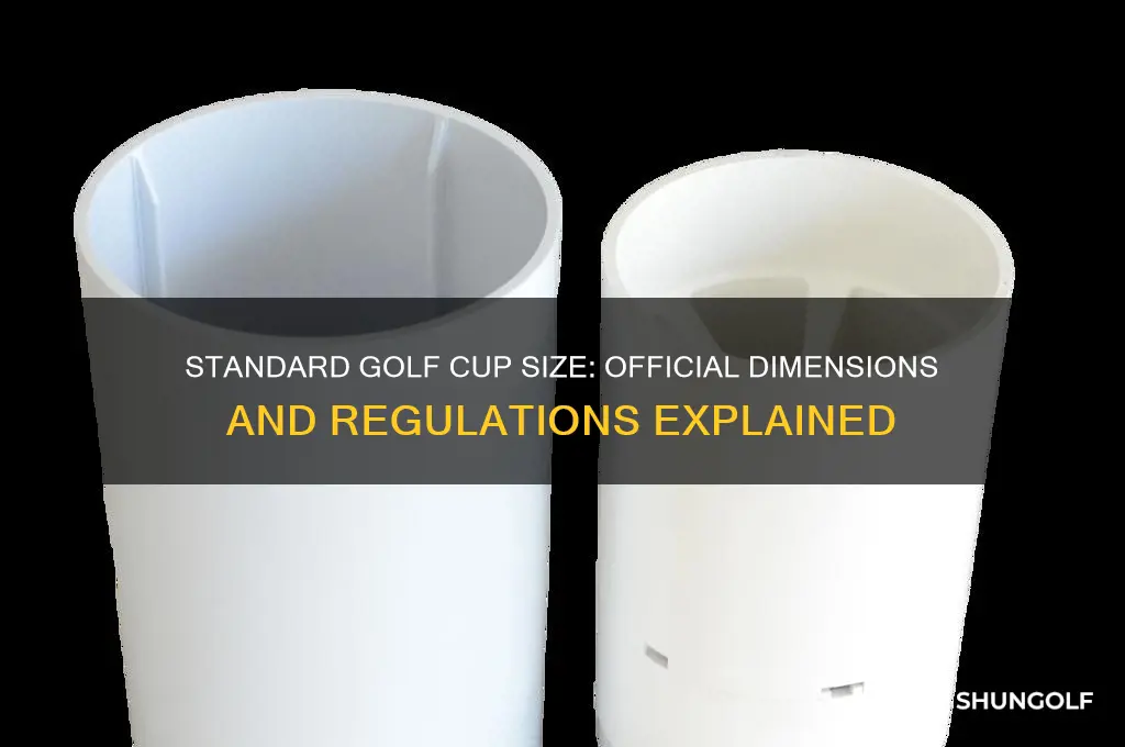 what is the regulation size of a golf cup