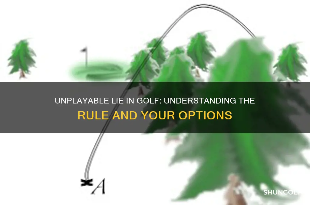 what is the rule for an unplayable lie in golf