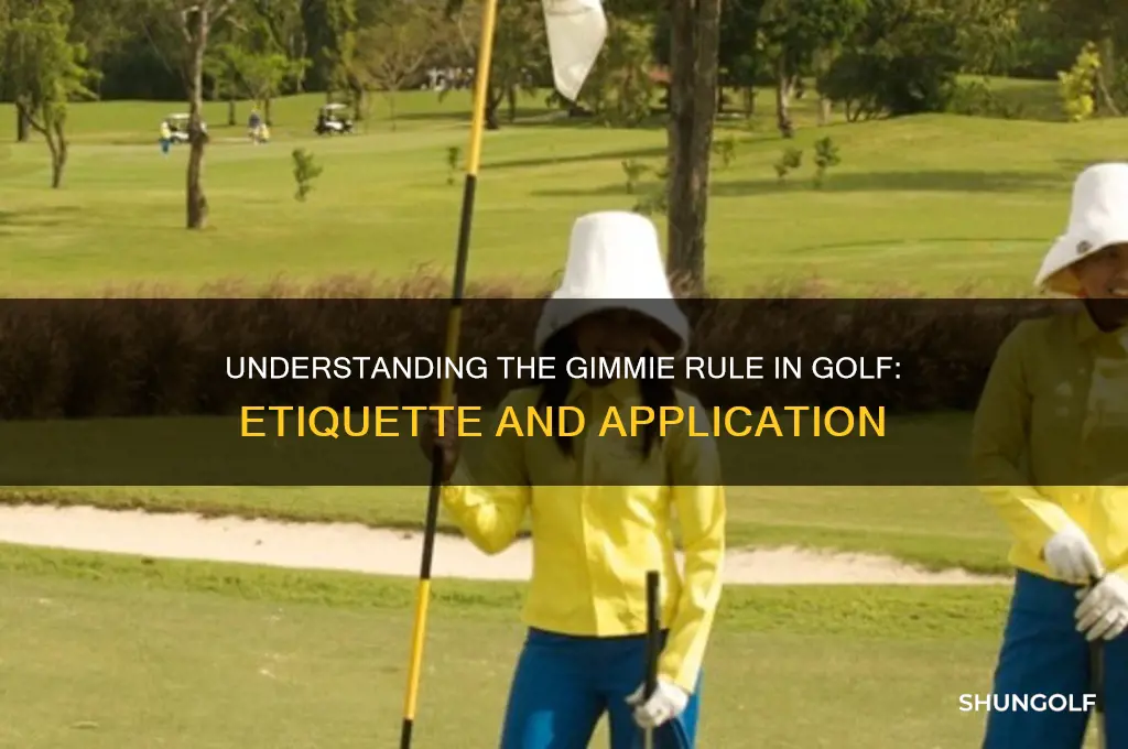 what is the rule on a gimmie in golf