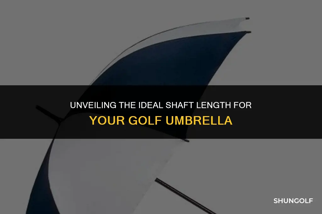 what is the shaft length of a standard golf umbrella
