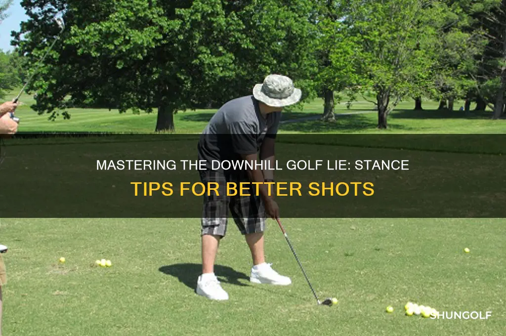 what is the stance for a downhill golf lie