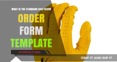 Standard Golf Glove Order Form Template: A Comprehensive Guide