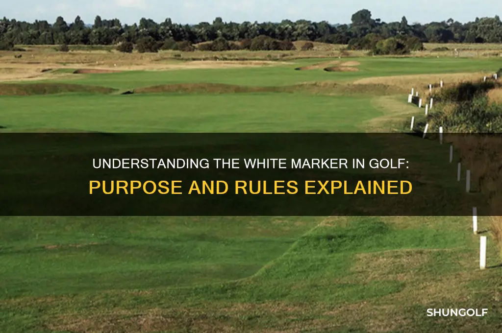 what is the white marker in golf