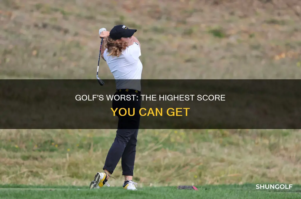 what is the worst golf score