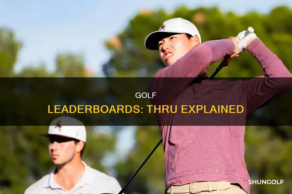 what is thru in golf leaderboard