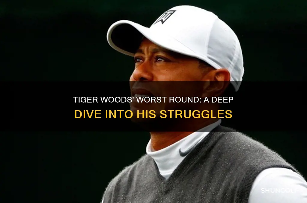 what is tiger woods worst round of golf