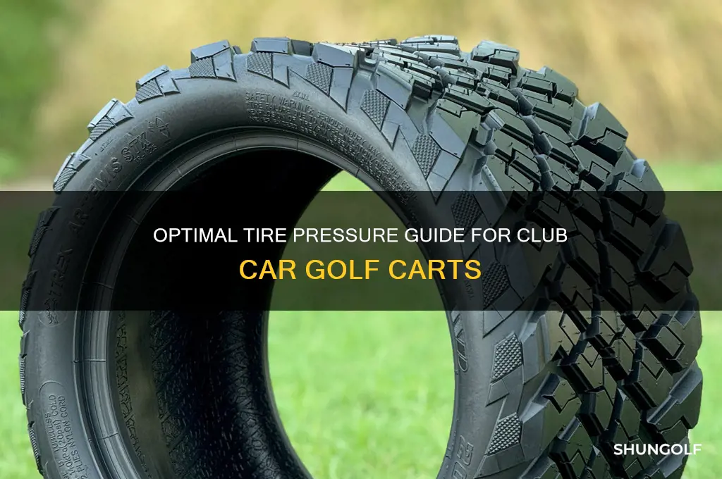 what is tire pressure for club car golf carts