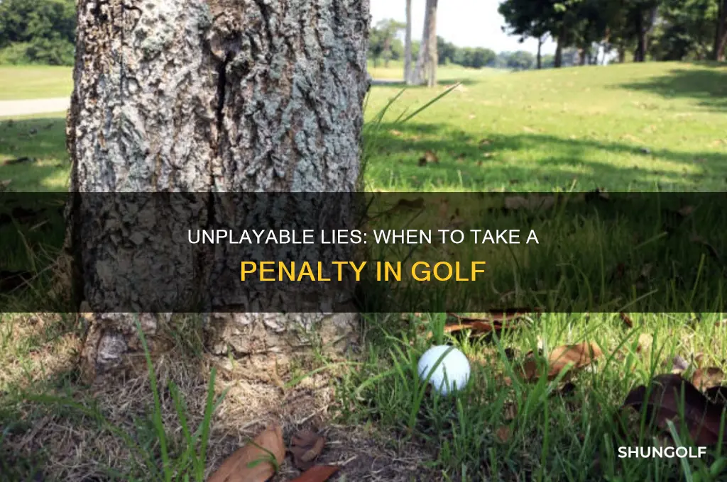 what is unplayable lie in golf