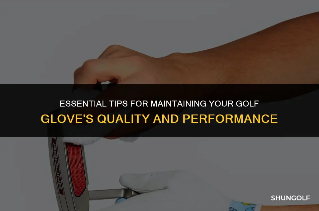 what is used to keep golf glove in good condition