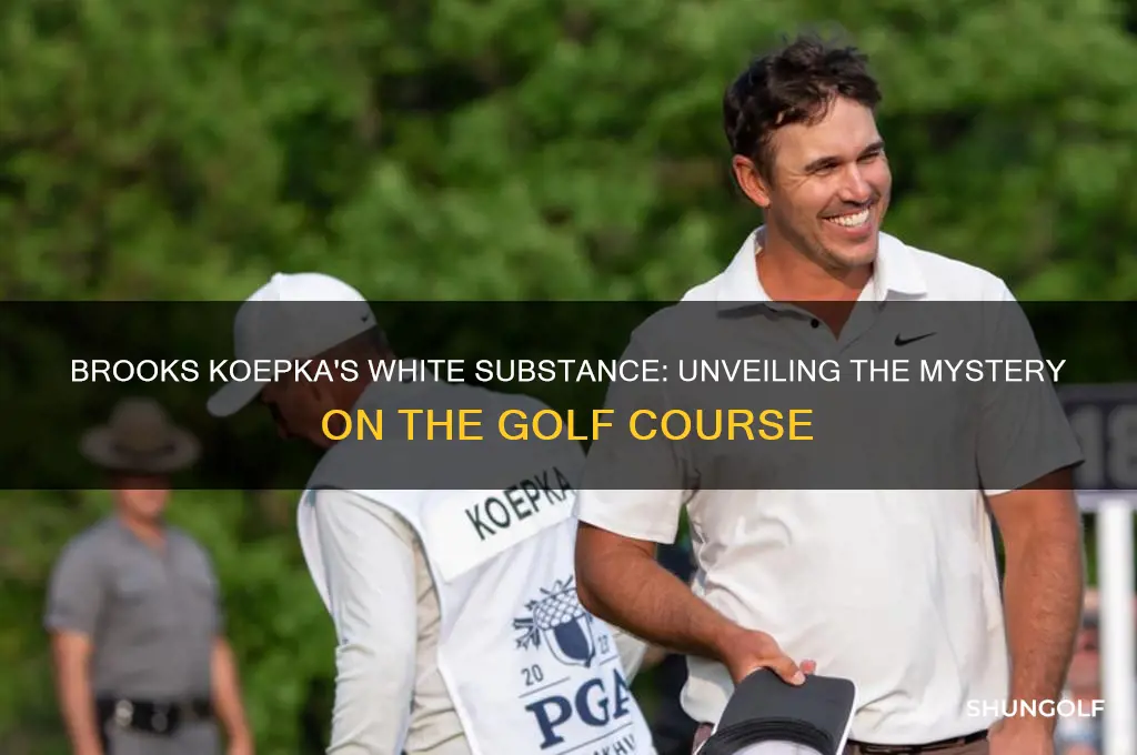 what is white thing on brooks koepka golfer