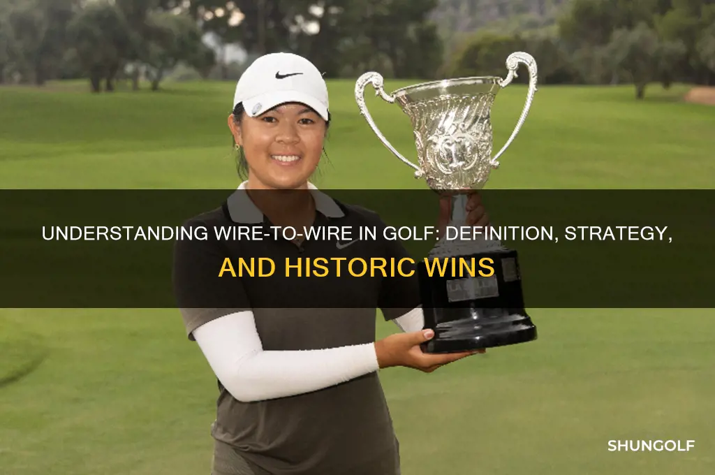 what is wire to wire in golf