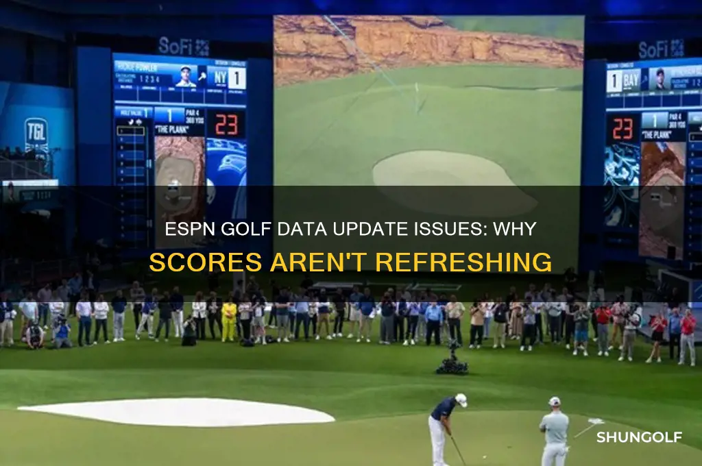 what is wrong with espn golf data not updated