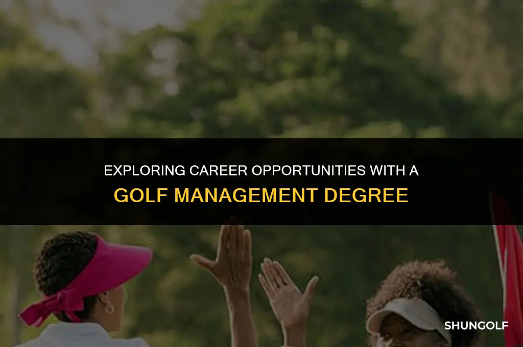 what jobs can you get with a golf management degree