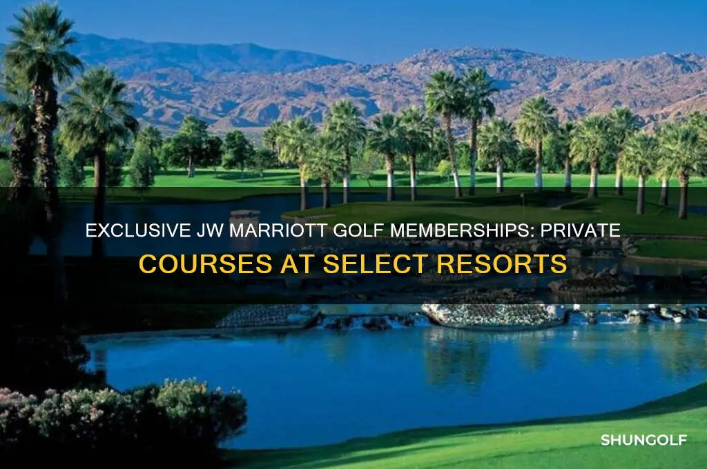 what jw marriotts have private golf memberships available