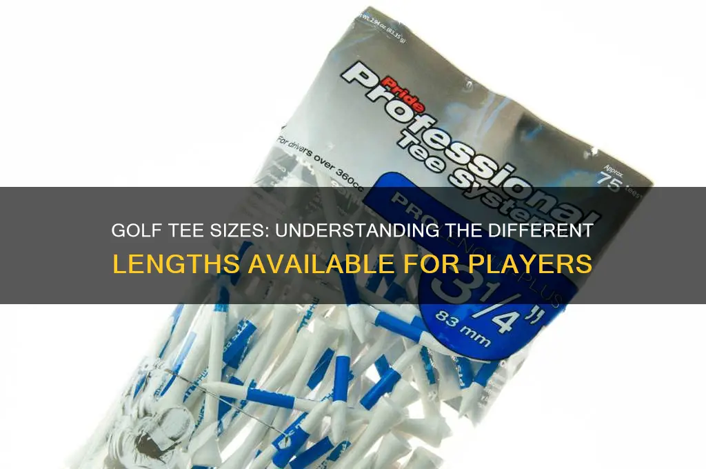 what length do golf tees come in