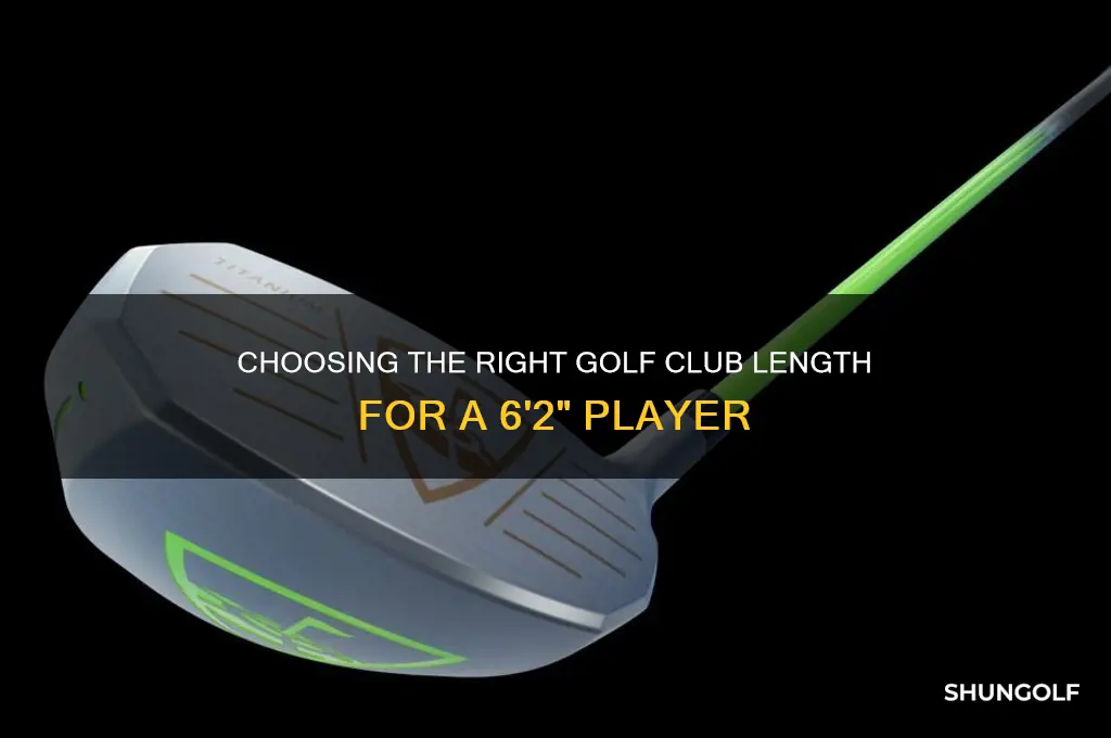 what length of golf clubs for 6 2