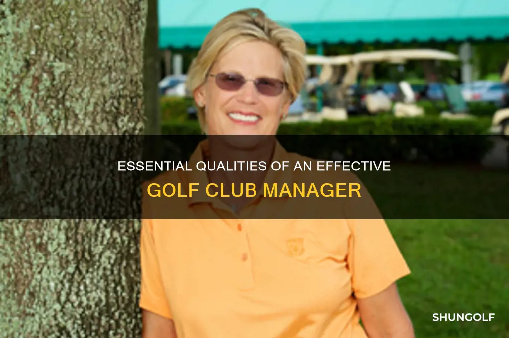 what makes a good golf club manager