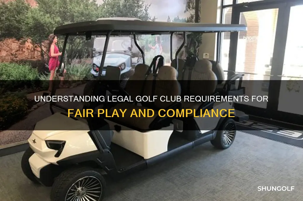 what makes a legal golf club