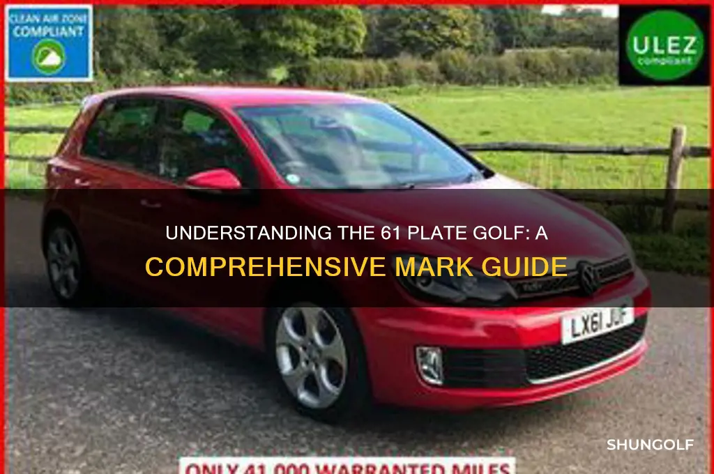 what mark is a 61 plate golf