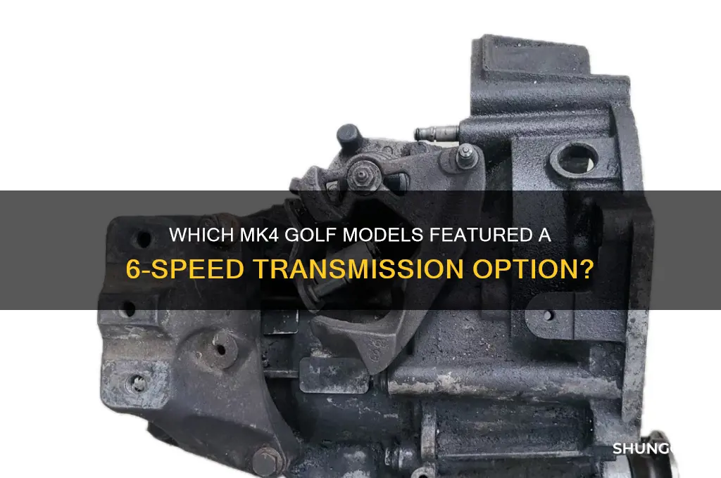 what mk4 golf came with a 6 speed