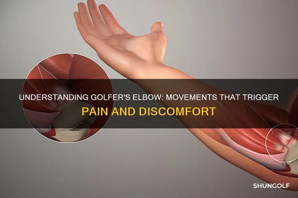 what movements cause pain of golfer