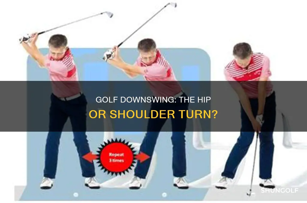 what moves first in golf downswing