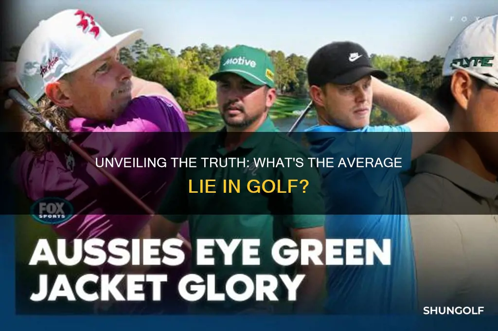 what number is an average lie in golf