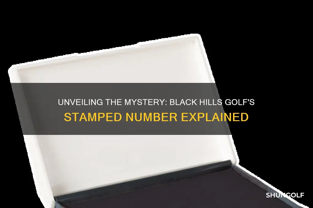 what number is stamped on black hills golf