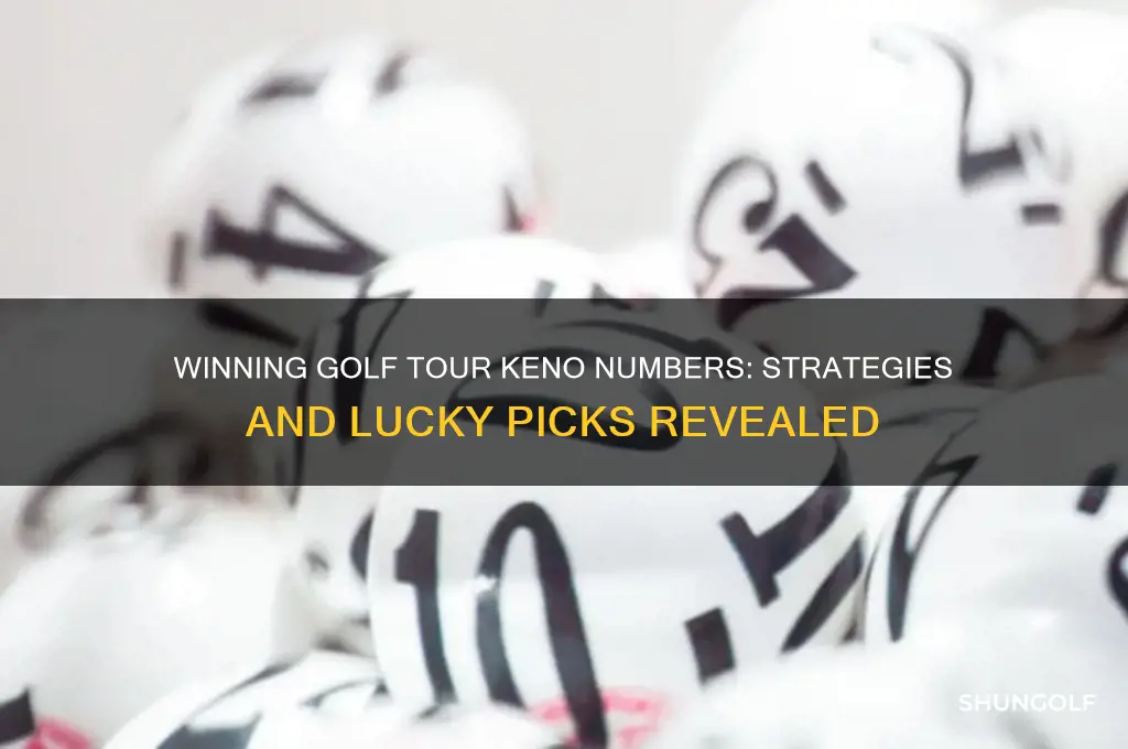 what numbers hit on golf tour keno