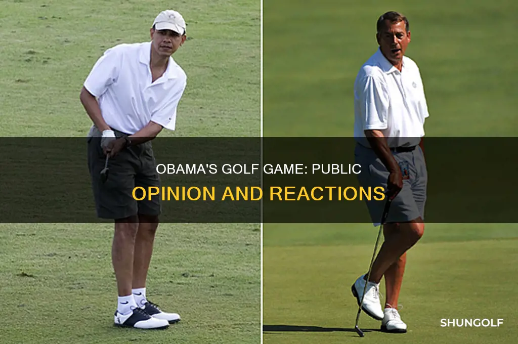what people said about obama golfing
