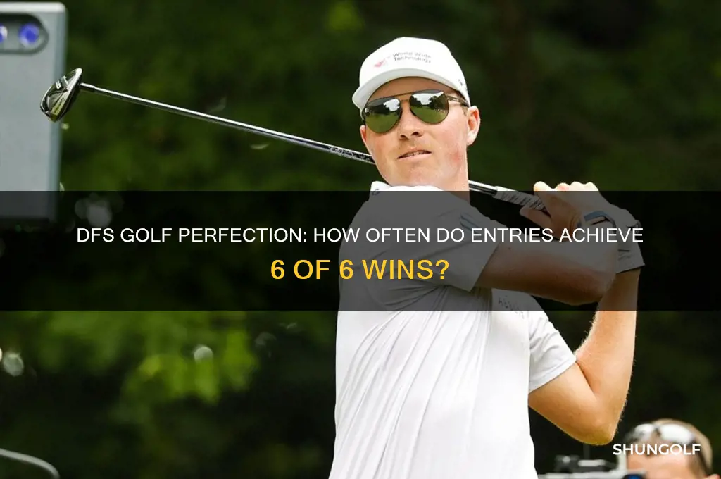 what percent of dfs golf entries go 6 of 6