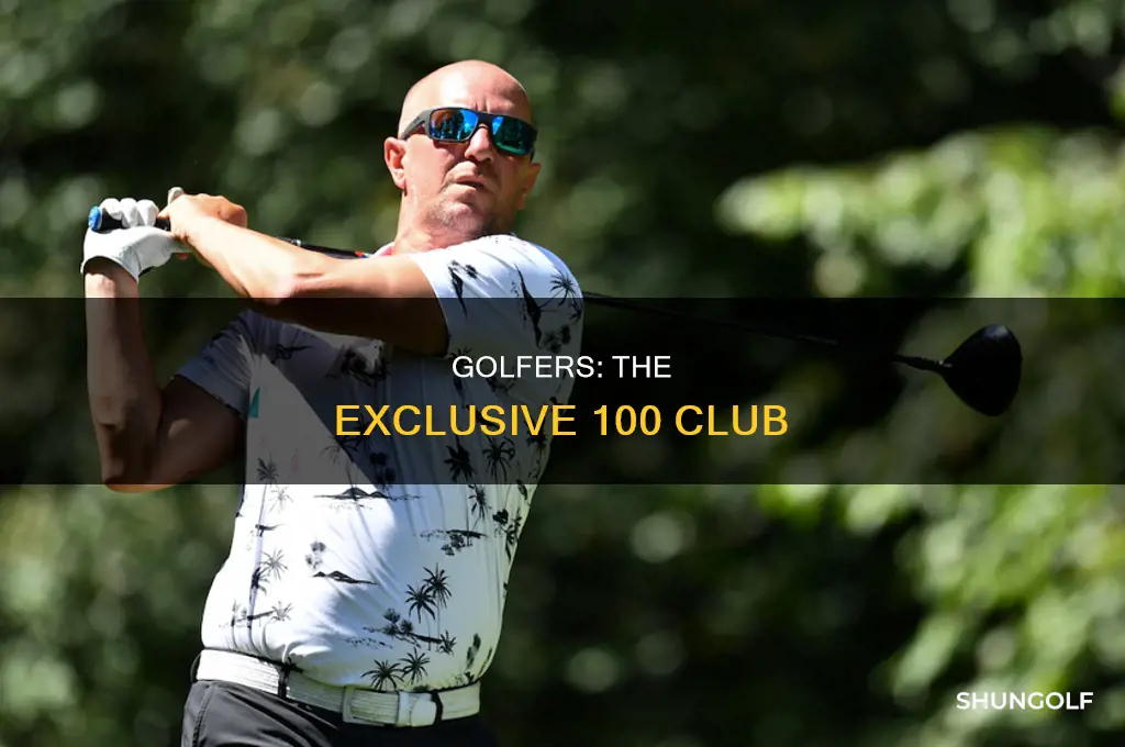 what percent of golfer break 100