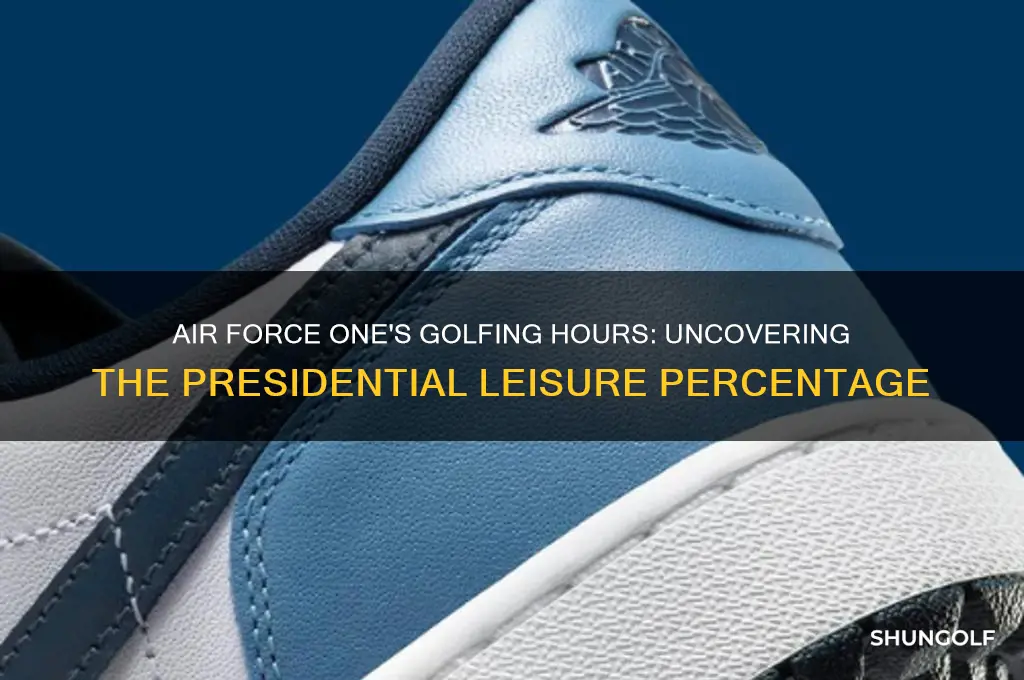 what percentage of airforce one hours is devoted to golfing