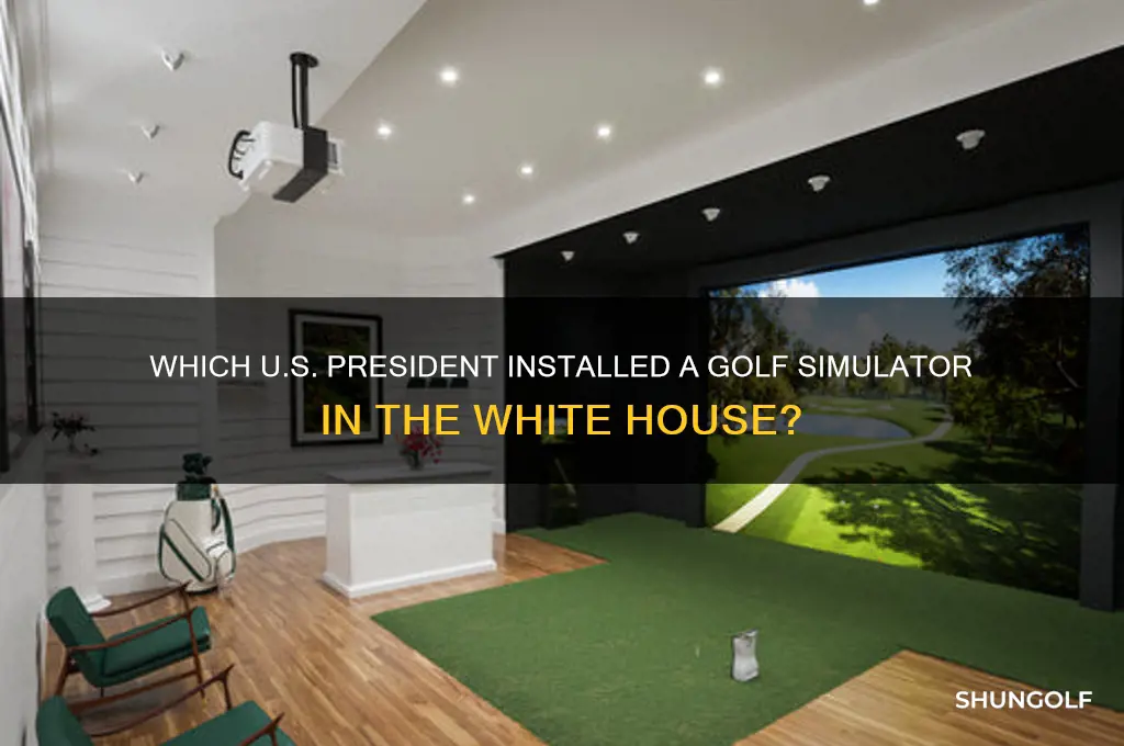 what president installed the golf stimulator in the white house