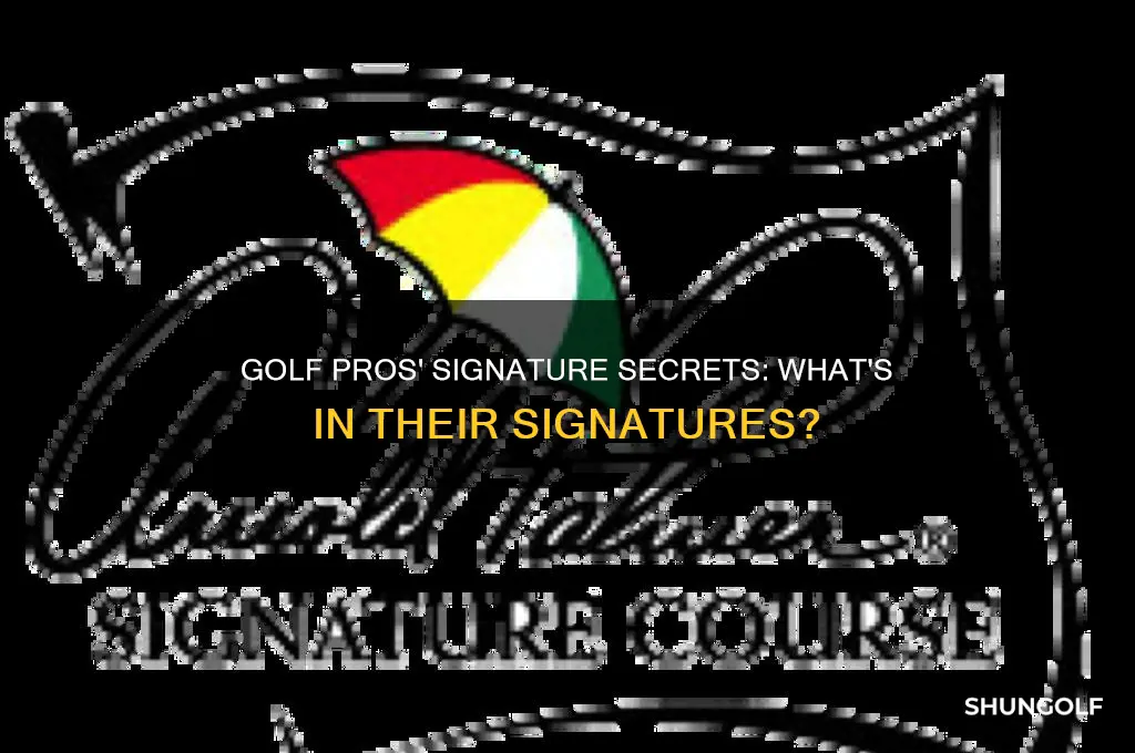 what pro golf players sign