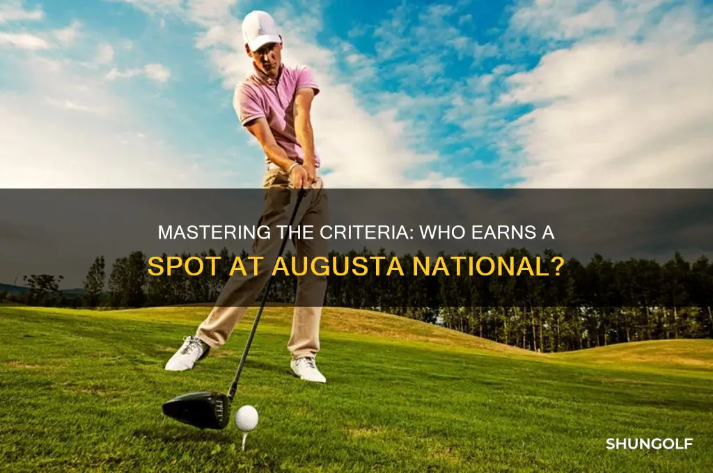 what qualifies a golfer for the masters