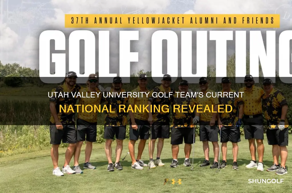 what rank is utah valley university golf team