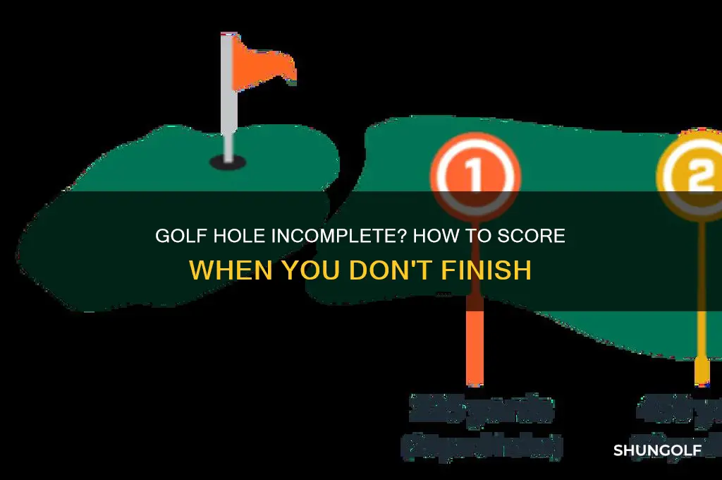 what score to post when not finishing a golf hole
