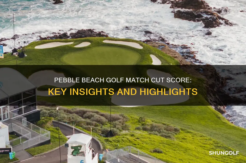 what score was the cut at peeble beach golf match