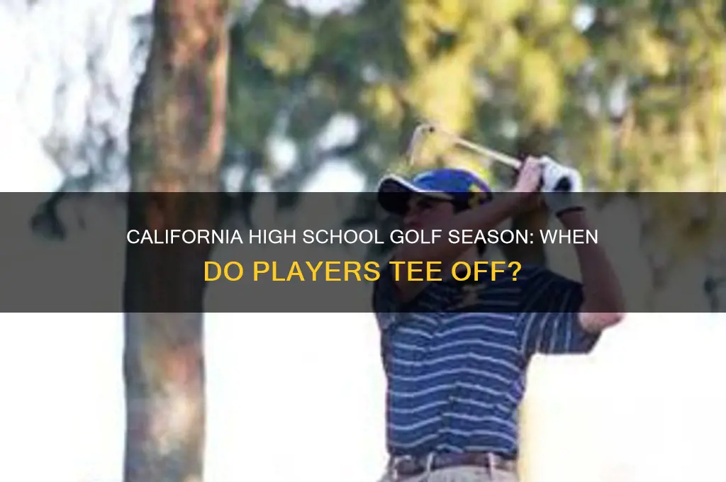 what season is high school golf in california